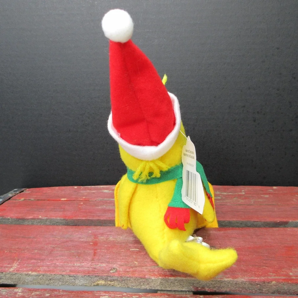 Vtg Woodstock Peanuts Whitman's Christmas Plush Ornament Santa Hat Scarf NEW